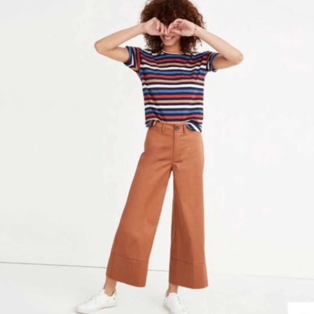 Madewell Langford Wide Leg Pants in Sateen